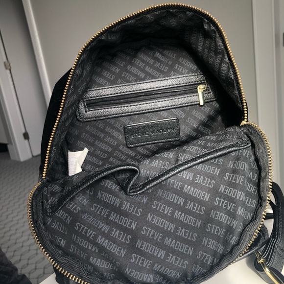 Steve Madden Velvet Mini Backpack - Picture 6 of 7
